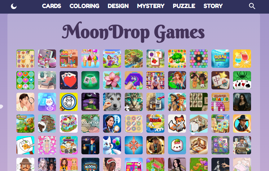 Moondrop Games: Cozy Games for Women Moondrop Games Screenshot